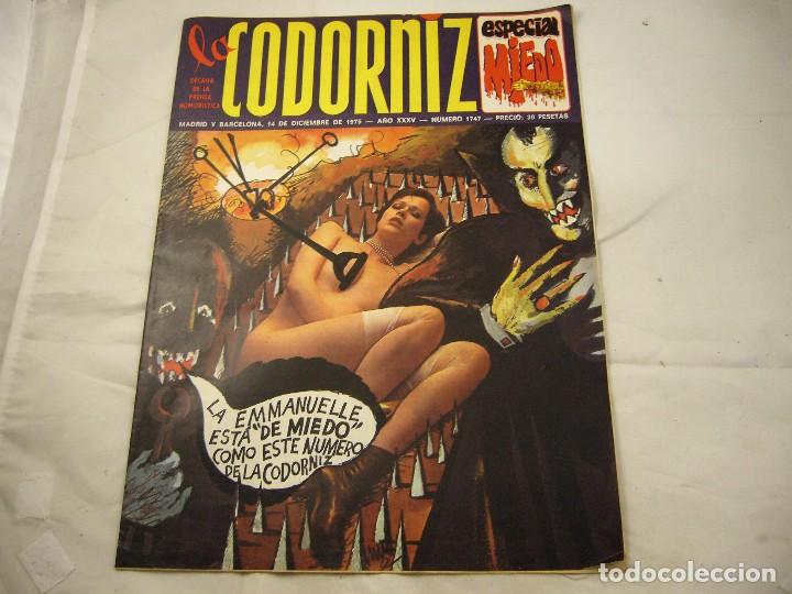 Coleccionismo de Revistas y Peri&oacute;dicos: REVISTA LA CODORNIZ N&ordm; 1747 14 DE DICIEMBRE 1975