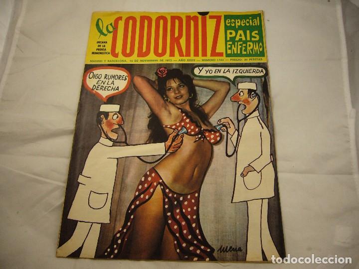 Coleccionismo de Revistas y Peri&oacute;dicos: REVISTA LA CODORNIZ N&ordm; 1743 16 DE NOVIEMBRE 1975