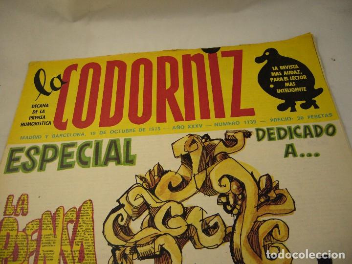 Coleccionismo de Revistas y Peri&oacute;dicos: LA CODORNIZ. N&ordm; 1739. 19 OCTUBRE 1975