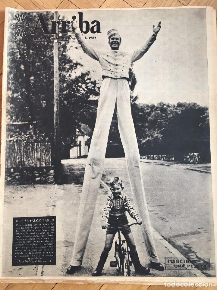 Sammeln von Zeitschriften und Zeitungen: ARRIBA (8-8-1954) VIRGEN DE AFRICA TORERO LECHUGA DALI GREGORIO MARA&Ntilde;ON JULIO APARICIO TERRIZOS