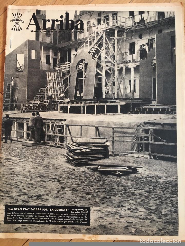 Sammeln von Zeitschriften und Zeitungen: ARRIBA (11-6-1957)GRAN VIA MADRID MUSEL BILBAO F.A.O SARA MONTIEL FINAL COPA 1957 BARCELONA ESPANYOL