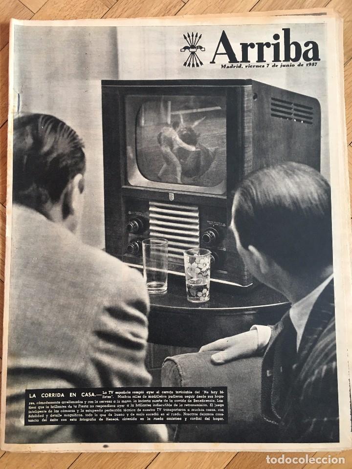 Sammeln von Zeitschriften und Zeitungen: ARRIBA (7-6-1957) TOROS LAS VENTAS MADRID GUADIX PACTO DE BAGDAD MIGUEL POBLET VUELTA A ITALIA