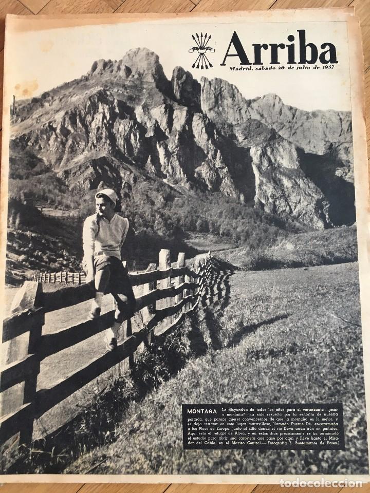Sammeln von Zeitschriften und Zeitungen: ARRIBA (20-7-1957) FUENTE DE BARRIS JARDINES LA GRANJA BARCELONA EN CARACAS NIZA TOUR MANOLO VAZQUEZ