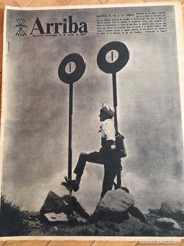 Collectionnisme de Revues et Journaux: ARRIBA (21-7-1957)NAVACERRADA SIERRA GUADARRAMA CERCEDILLA LAS DEHESAS SEVILLA ANQUETIL CAMPEON TOUR