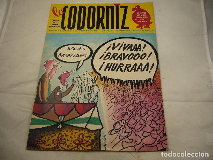 Coleccionismo de Revistas y Peri&oacute;dicos: REVISTA LA CODORNIZ N&ordm; 1706