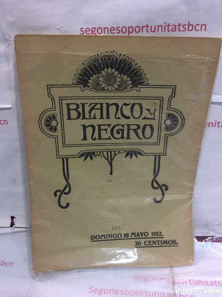 Coleccionismo de revistas y peri&oacute;dicos: Revista antigua - Blanco y Negro - domingo 19 mayo 1912 - Numero 1097