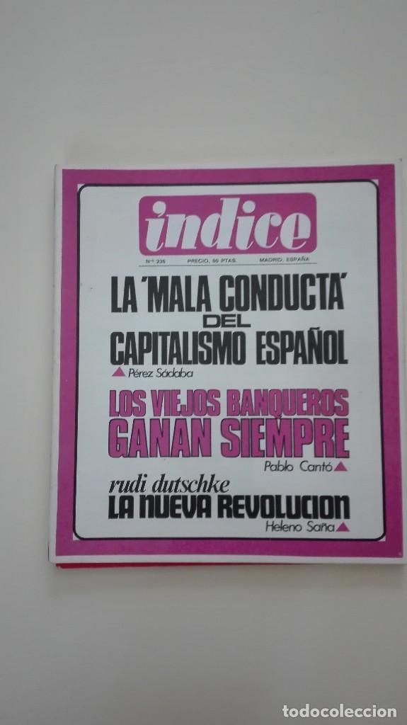 Collectionnisme de Revues et Journaux: Revista &Iacute;ndice n&uacute;m. 235 Septiembre 1968 Rudi Dutschke. Capitalismo espa&ntilde;ol. Los viejos banqueros