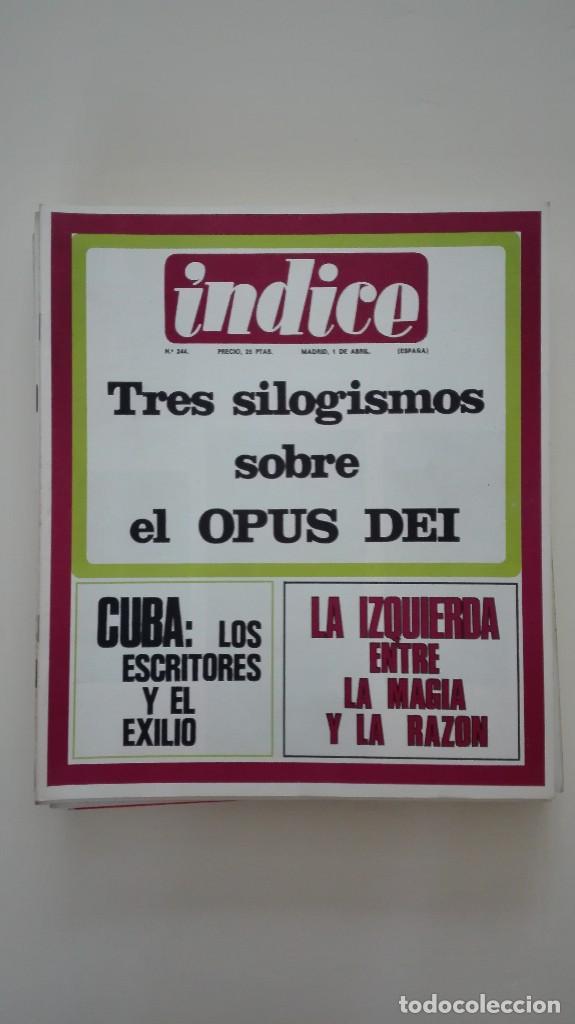 Collectionnisme de Revues et Journaux: Revista &Iacute;ndice n&uacute;m. 244 Abril 1969 Tres silogismos sobre Opus Dei. Cuba: escritores en el exilio