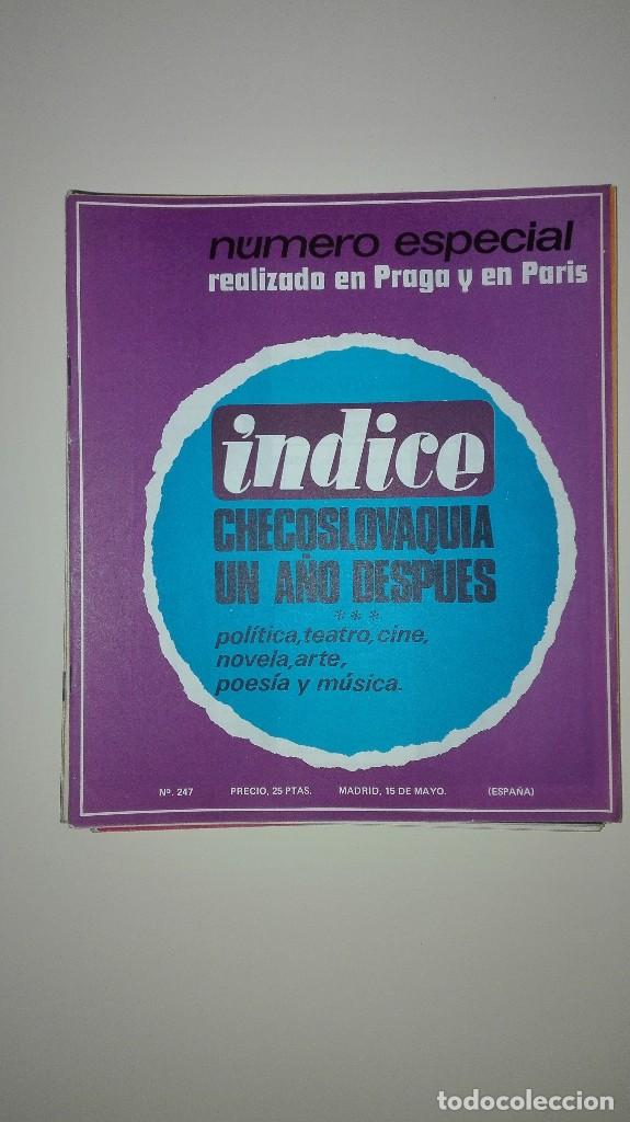 Collectionnisme de Revues et Journaux: Revista &Iacute;ndice n&uacute;m. 247 Mayo 1969 Checoslovaquia un a&ntilde;o despu&eacute;s. N&uacute;mero especial en Praga y Paris