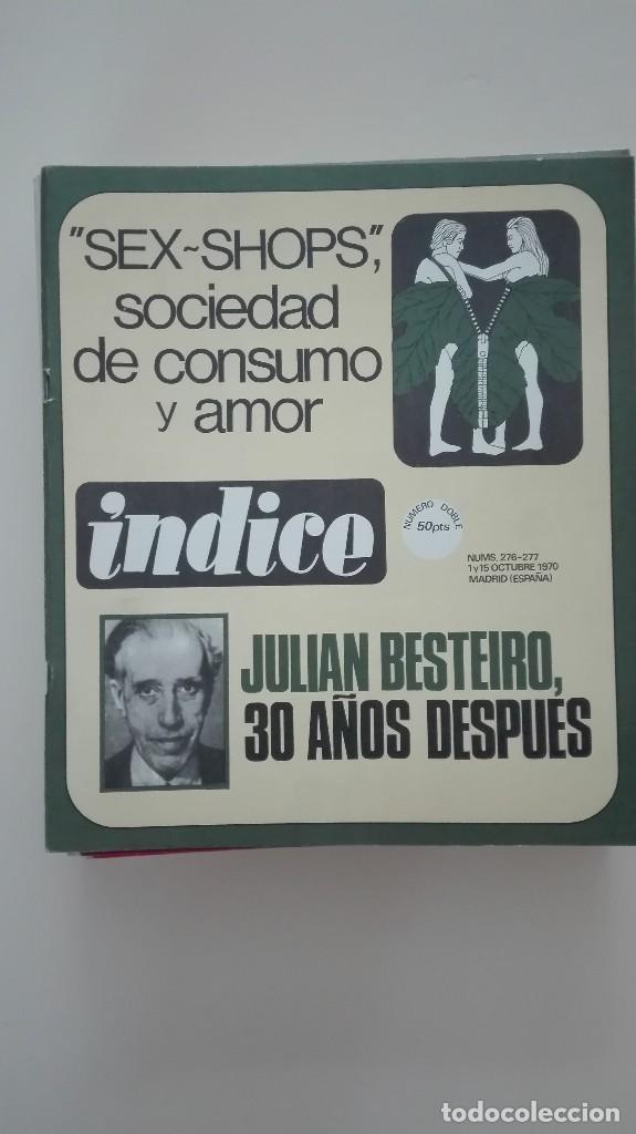 Collectionnisme de Revues et Journaux: Revista &Iacute;ndice n&uacute;m. 276 y 277 Octubre 1970 Sex-shops. Juli&aacute;n Besteiro, 30 a&ntilde;os despu&eacute;s