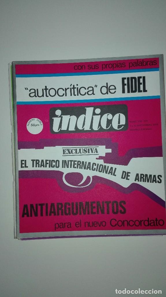 Collectionnisme de Revues et Journaux: Revista &Iacute;ndice n&uacute;m. 274 y 275 Septiembre 1970 El tr&aacute;fico internacional de armas. El Concordato