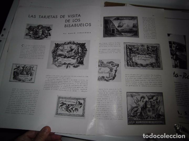 Collection Magazines and Newspapers: LAS TARJETAS DE VISITA DE LOS BISABUELOS POR MARIO VERDAGUER 2 HOJAS DE LA REVISTA FORD 1934