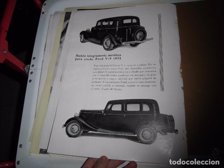 Coleccionismo de Revistas y Peri&oacute;dicos: PUBLICIDAD FORD/MALETA INTEGRAMENTE METALICA PARA COCHE FORD V-8 1934 HOJA DE LA REVISTA FORD 1934