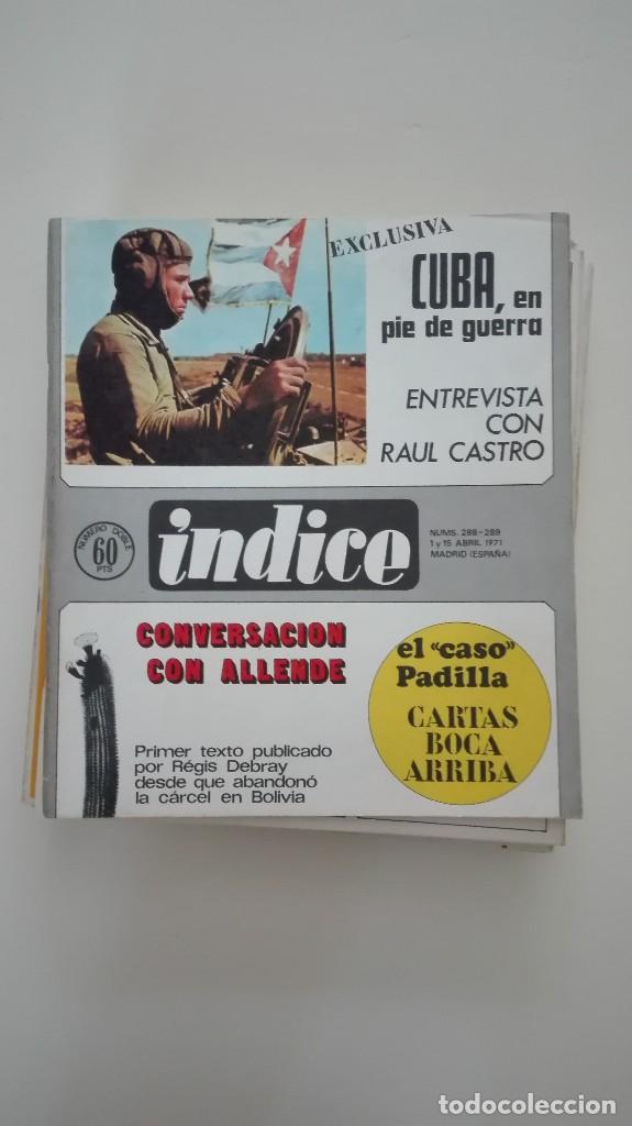 Collectionnisme de Revues et Journaux: Revista &Iacute;ndice n&uacute;m.288 y289 Abril 1971 Cuba en pie de guerra. Allende: conversaci&oacute;n. El caso Padilla