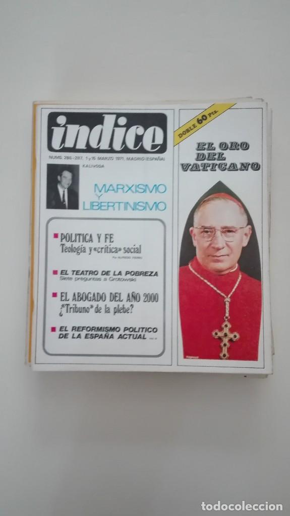 Collectionnisme de Revues et Journaux: Revista &Iacute;ndice n&uacute;m. 286 y 287 Marzo 1971 Marxismo y libertinismo. Kalivoda. El oro del Vaticano.