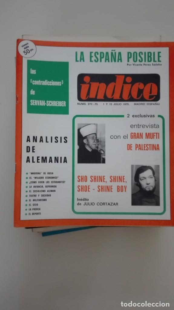 Collectionnisme de Revues et Journaux: Revista &Iacute;ndice n&uacute;m. 272 y 273 Julio 1970 Servan-Schreiber. El gran Mufti de Palestina: entrevista.