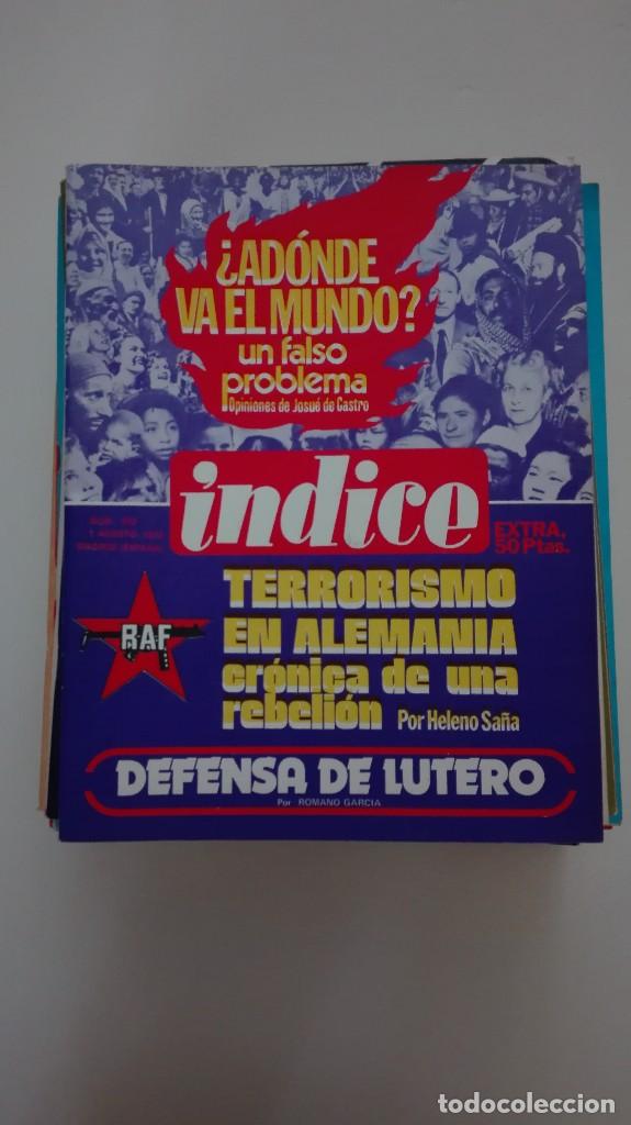 Sammeln von Zeitschriften und Zeitungen: Revista &Iacute;ndice n&uacute;m. 312 Agosto 1972 Terrorismo en Alemania. Defensa de Lutero.