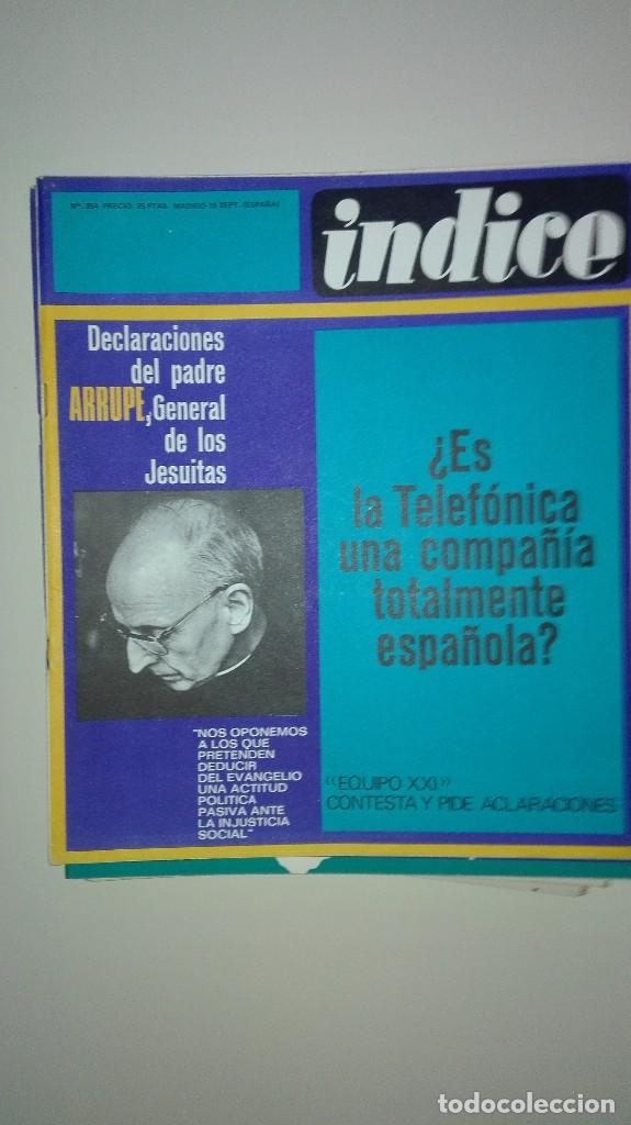 Collectionnisme de Revues et Journaux: Revista &Iacute;ndice n&uacute;m. 254 Septiembre 1969 El padre Arrupe, Jesuitas. La telef&oacute;nica espa&ntilde;ola?