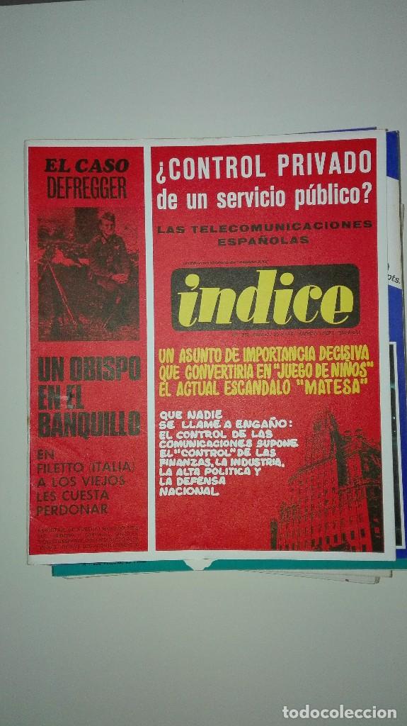 Collectionnisme de Revues et Journaux: Revista &Iacute;ndice n&uacute;m. 253 Septiembre 1969 el caso Defregger. Las telecomunicaciones. Matesa