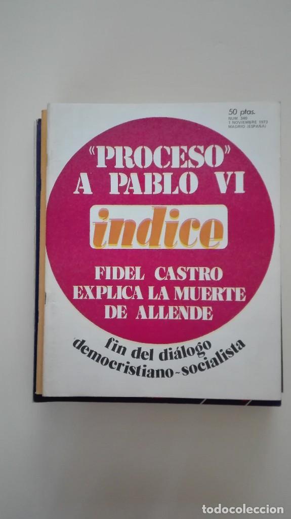 Collectionnisme de Revues et Journaux: Revista &Iacute;ndice n&uacute;m. 340 Noviembre 1973 Proceso a Pablo VI. F Castro explica la muerte de Allende