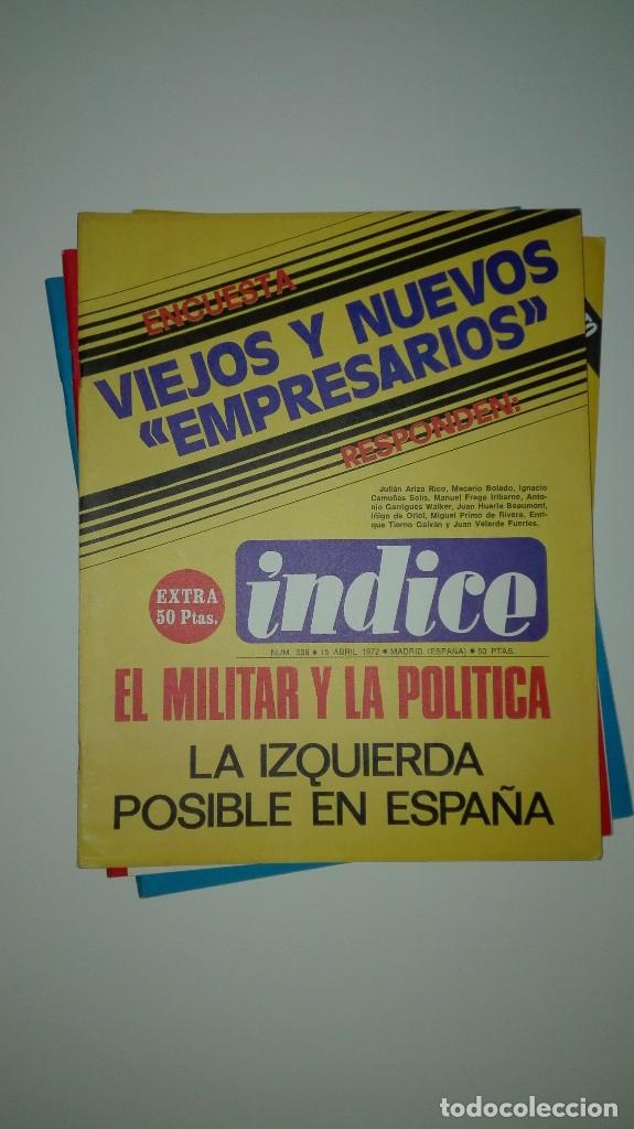 Sammeln von Zeitschriften und Zeitungen: Revista &Iacute;ndice n&uacute;m. 306 Abril 1972  El militar y la pol&iacute;tica / La izquierda posible en Espa&ntilde;a
