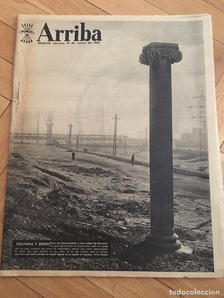 Coleccionismo de Revistas y Peri&oacute;dicos: ARRIBA (11-1-1957) RIO MANZANARES MONASTERIO DEL PARRAL HA MUERTO GABRIELA MISTRAL MANCHESTER UNITED