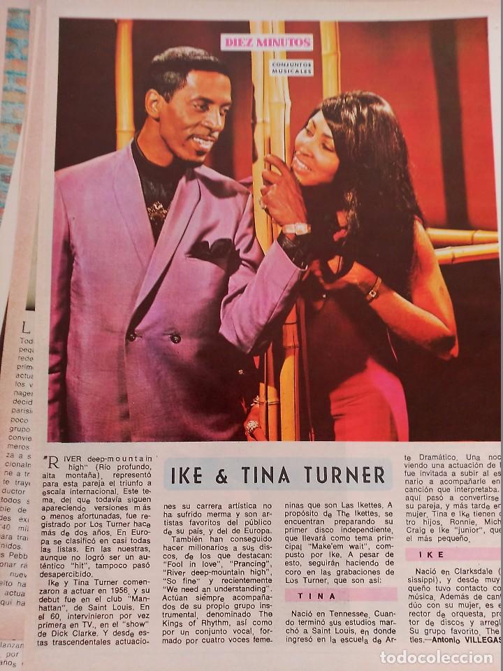 Coleccionismo de revistas y peri&oacute;dicos: FICHA CONJUNTOS MUSICALES IKE TINA TURNER ANA MARIA PIER ANGELI