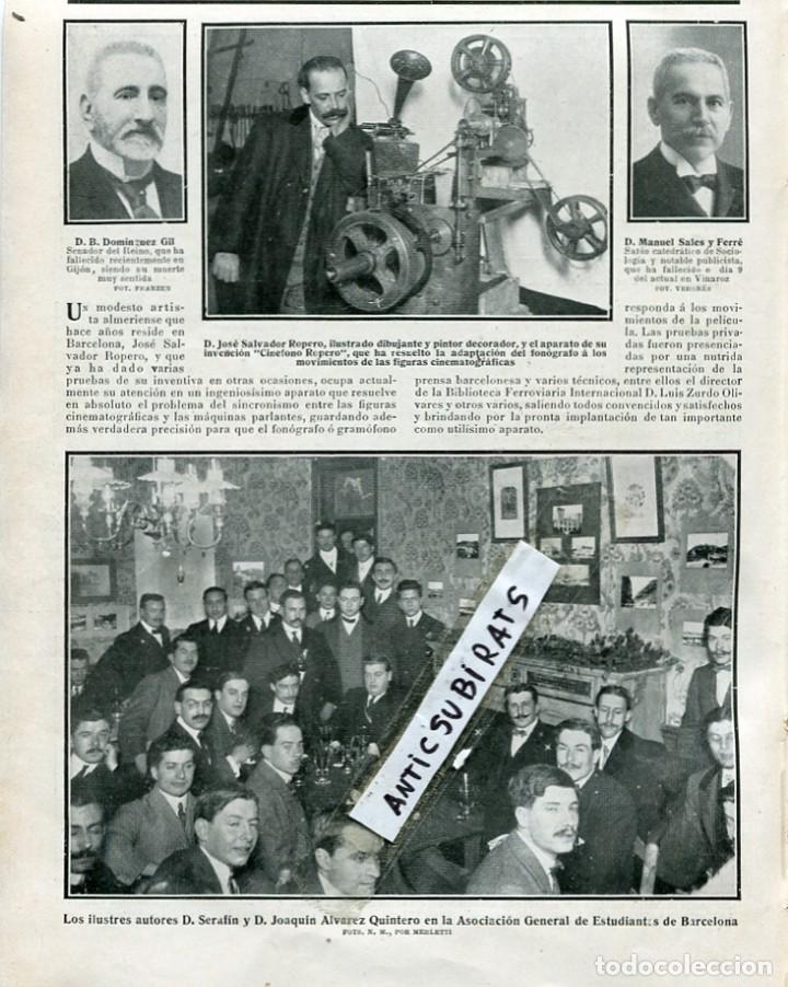 Sammeln von Zeitschriften und Zeitungen: REVISTA A&Ntilde;O 1910 INVENTOR JOSE SALVADOR ROPERO CINEFONO ROPERO FONOGRAFO CINE MUDO