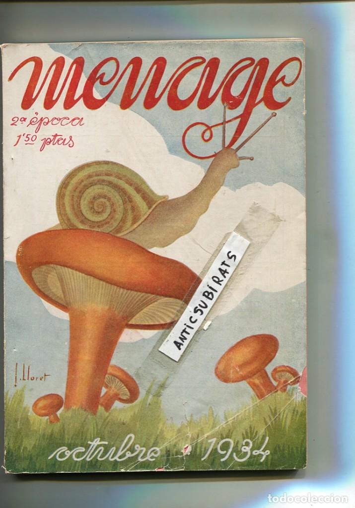 Coleccionismo de revistas y peri&oacute;dicos: REVISTA MENAGE A&Ntilde;O 1934 CARGOLS I ROVELLONS BOLETS CARACOLES Y SETAS NISCALOS CAVA MONT-FERRAN