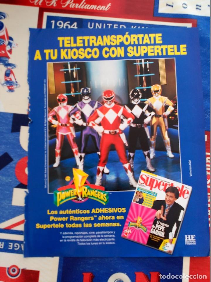 Coleccionismo de revistas y peri&oacute;dicos: BEEFEATER GIN GINEBRA ANUNCIO PUBLICIDAD POWER RANGERS