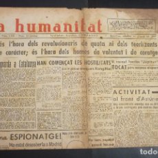 Collezionismo di Riviste e Giornali: GUERRA CIVIL - LA HUMANITAT - 14-8-1937 - ACTIVITAT AL FRONT D´ASTURIES