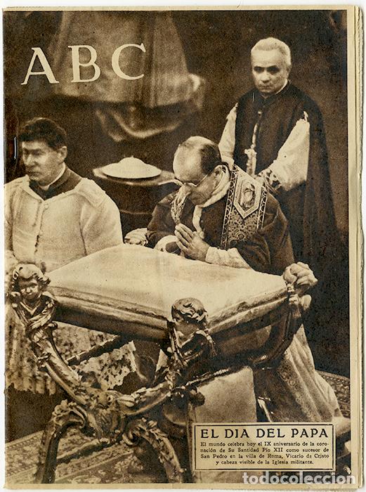 Coleccionismo de revistas y peri&oacute;dicos: ABC. A&ntilde;o 41, n&ordm; 13115, Madrid 13 marzo 1948. IX aniversario de la coronaci&oacute;n de P&iacute;o XII