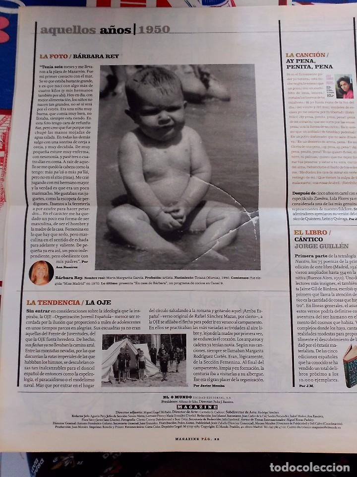 Coleccionismo de revistas y peri&oacute;dicos: BARBARA REY MISS ESPA&Ntilde;A LA OJE LOLA FLORES AY PENA PENITA PENA