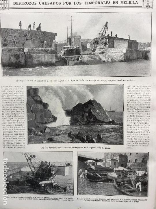Colecionismo de Revistas e Jornais: DESTROZOS TEMPORALES EN MELILLA CARNAVAL MADRID REVISTA A&Ntilde;O 1915