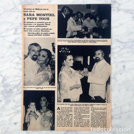 Coleccionismo de revistas y peri&oacute;dicos: REPORTAJE - SARA MONTIEL Y PEPE TOUS - 1979