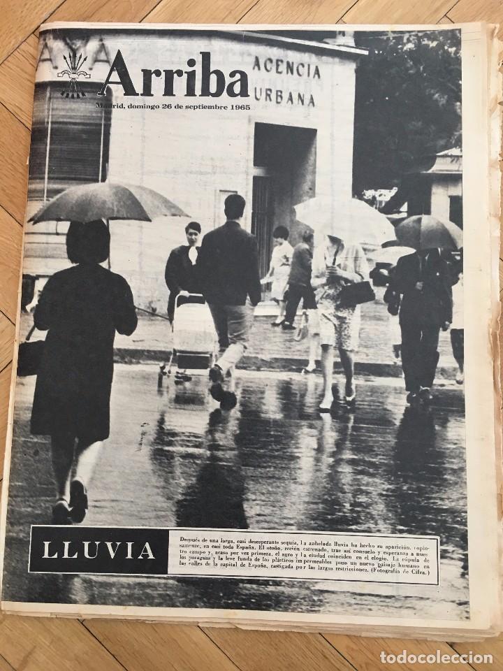 Coleccionismo de revistas y peri&oacute;dicos: ARRIBA(26-9-1965)COROS CLAV&Eacute; LEGION FANFANI PRIMO RIVERA FORTUNY TUREGANO BENALMADENA COCA COLA
