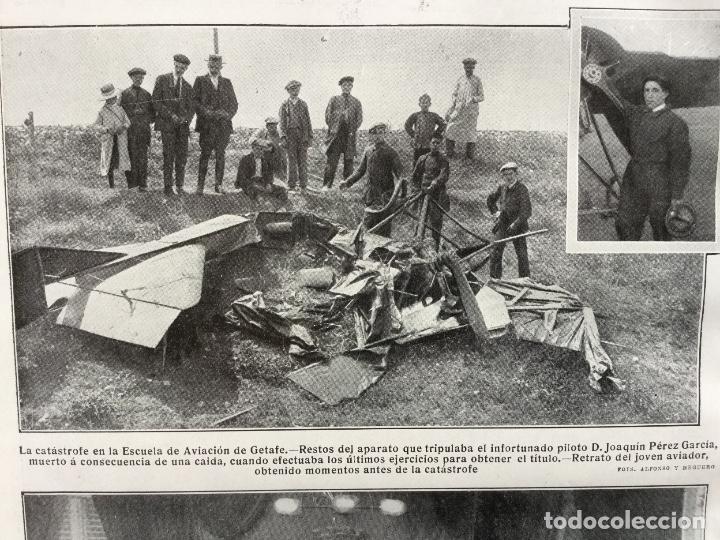 Colecionismo de Revistas e Jornais: INAGURACION MONUMENTO CANEY MADRID CAT&Aacute;STROFE AVIACI&Oacute;N GETAFE BLASCO IB&Aacute;&Ntilde;EZ.REVISTA A&Ntilde;O 1915