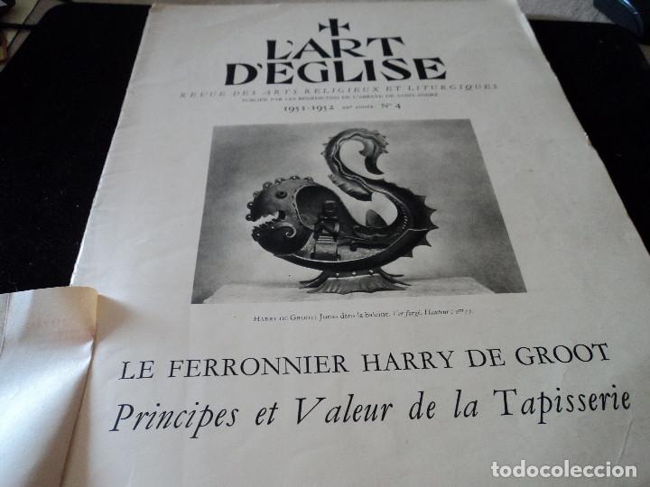 Sammeln von Zeitschriften und Zeitungen: L&acute;ART D&acute;EGLISE le ferronnier harry de groot 1951 idioma frances