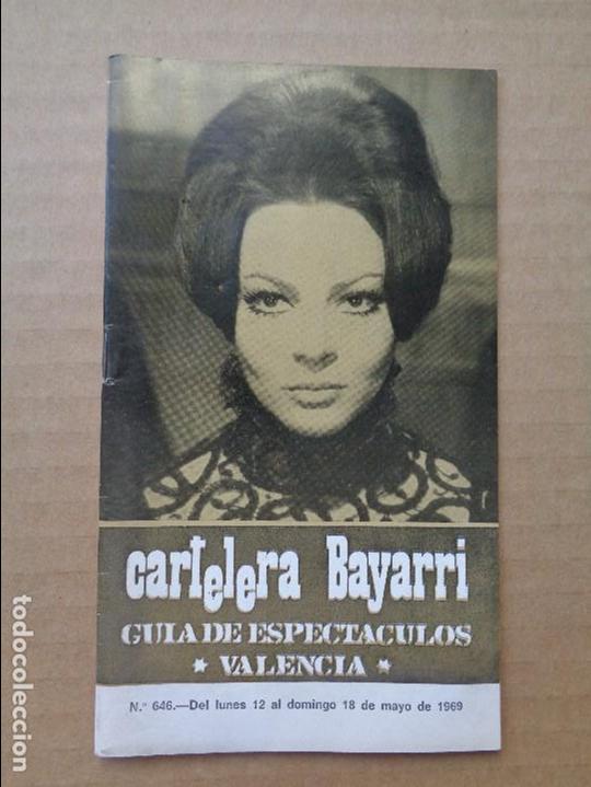 Coleccionismo de revistas y peri&oacute;dicos: Cartelera Bayarri - SARA MONTIEL - 1969 - RARA