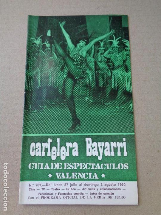 Coleccionismo de Revistas y Peri&oacute;dicos: CARTELERA DE CINE BAYARRI NUMERO N&ordm; 709 - CARMEN SEVILLA - 1970