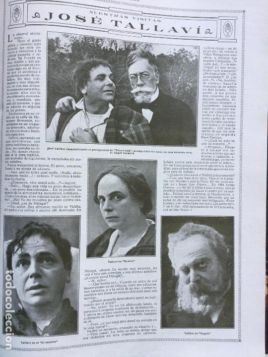 Colecionismo de Revistas e Jornais: JOS&Eacute; TALLAVI MALAGA MELILLA ACTOR  3 HOJAS REVISTA ALO 1915