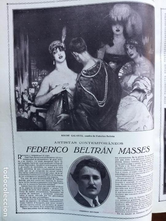 Colecionismo de Revistas e Jornais: FEDERICO BELTR&Aacute;N MASSES ARTISTA PINTOR 2 HOJAS REVISTA 1915