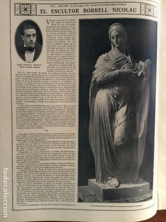 Colecionismo de Revistas e Jornais: JOS&Eacute; BORREL NICOLAU ESCULTOR ARTE CATAL&Aacute;N CONTEMPOR&Aacute;NEO 2 HOJAS REVISTAS 1915