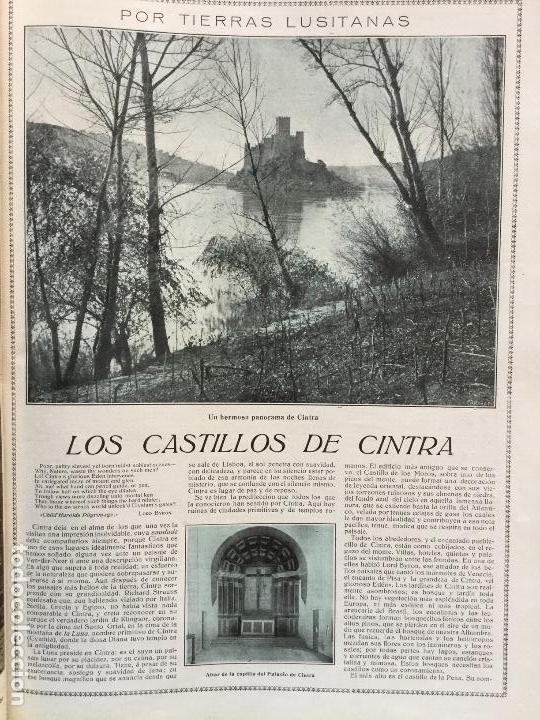 Collezionismo di Riviste e Giornali: LOS CASTILLOS DE CINTRA PORTUGAL.3 HOJAS REVISTA A&Ntilde;O 1915