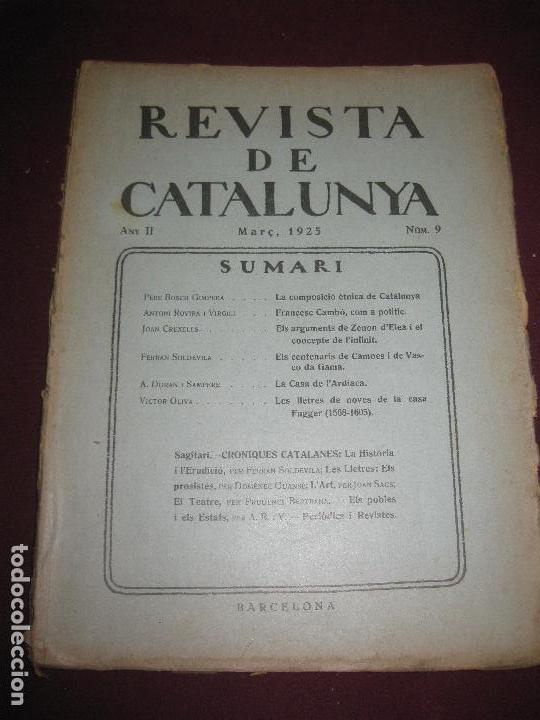 Coleccionismo de revistas y peri&oacute;dicos: REVISTA DE CATALUNYA N&ordm; 9. MAR&Ccedil; 1925. DIRECTOR : ANTONI ROVIRA VIRGILI.