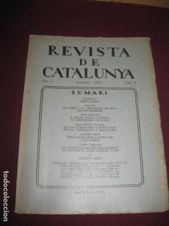 Coleccionismo de revistas y peri&oacute;dicos: REVISTA DE CATALUNYA N&ordm; 4. OCTUBRE 1924. DIRECTOR : ANTONI ROVIRA VIRGILI.