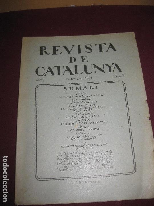Sammeln von Zeitschriften und Zeitungen: REVISTA DE CATALUNYA N&ordm; 3. SETEMBRE 1924. DIRECTOR : ANTONI ROVIRA VIRGILI.