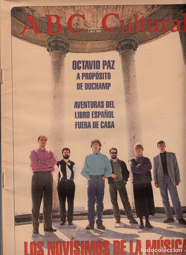Coleccionismo de revistas y peri&oacute;dicos: ABC CULTURAL. N&ordm; 74, 2 ABRIL 1993. LOS NOV&Iacute;SIMOS DE LA M&Uacute;SICA.