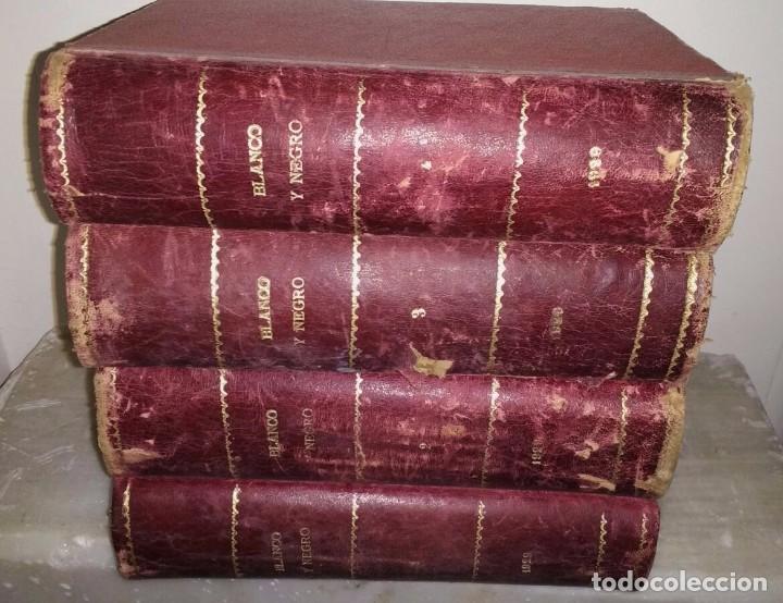 Coleccionismo de revistas y peri&oacute;dicos: Revista Blanco y Negro. 1929. Encuadernada. 4 Vol&uacute;menes.