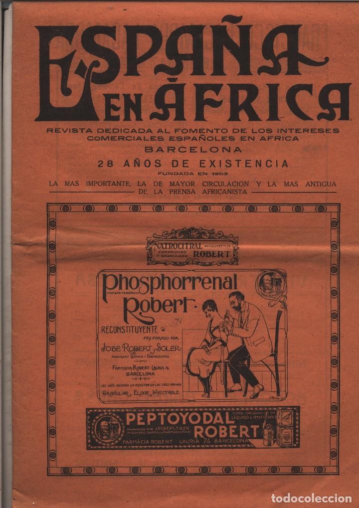 Coleccionismo de revistas y peri&oacute;dicos: REVISTA ESPA&Ntilde;A EN AFRICA N&ordm; 589 15 DE SEPTIEMBRE DE 1931 GASTOS DE ENVIO GRATIS periodico